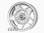 Cerchio alluminio Cromodora 6 x 14  ET 30