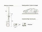 Electr. antenna cromata universale Alfa / Ferrari 