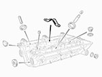 Gancio di montaggio testata 101 / 105 / 115 / Alfa 75