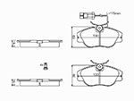 Serie pastiglie freno anteriore 145 / 146 / 155 / Spider / GTV 