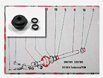 Seal kit gear shaft 208 / 308 / 328 / Mondial / TR