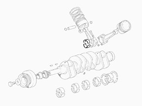 Serie bronzine biella STD Ferrari  208 / 308