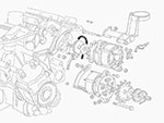 Cinghia per alternatore superiore Ferrari 400 / 412