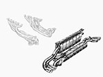 ANSA Rear exhaust Ferrari 512BB / 512BBi