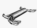 ANSA Silenziatore post. Sport Ferrari 308QV / 328 / Mond.