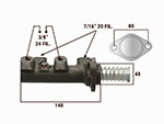 Brake master cylinder Dunlop 22,22mm Ferrari 275 / 330
