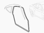 Guarnizione vanoporta DX  Ferrari 550 / 575 Maranello