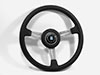 Nardi Classico black leather / silver spokes 365mm