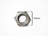 Fine threaded nut  M8 x 1 (13mm) zinced