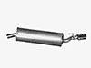 Rear exhaust muffler 155 1,7 - 2,0 TS + 2,5 V6