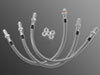 Set (3) stainless steel flexi brake hoses GTV6 / 75 V6 TV