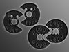 Set (4) Sport alu brake backplates 1750 - 2000 105 / 115