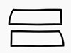 Set (2) Rubber seals rear light Spider 70-82