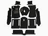 Carpet set deluxe Velours black Duetto Spider 66 - 69