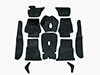 Carpet set deluxe anthracite Giulia (hanging pedals)