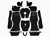 Carpet set black Bertone GTV (hanging pedals)
