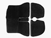 Rear wall carpet set black Duetto Spider 66 - 69