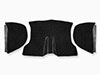 Rear wall carpet set black Fastback Spider until 1978