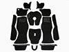 Carpet set black Deluxe velours 1750 - 2000 GTV