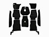 Carpet set black Berlina hanging pedals