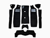 Carpet set deluxe velours black Alfetta Sedan 1. S.