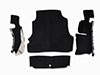 Boot carpet set black Velours Spider 1983 - 89 2000 IE