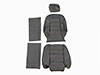 Seat cover Spider 86 - 89 QV scay grey / red stitching