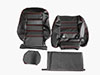 Seat cover Spider 86 - 89 QV scay black / red stitching