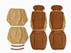 Set (2) seat covers scay / fabric Montreal brown