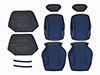 Set (2) seat covers scay / fabric Montreal blue