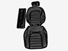 Seat cover scay black 19cm head rest Spider 1978-89