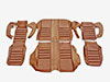 Complete seat cover 1750 GTV Bertone MK 1 scay brown
