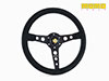 MOMO Prototipo dished black spokes suede 350mm