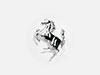 Ferrari horse badge chromed small 45mm