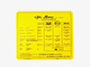 Sticker lubricant manual Montreal in engine hood
