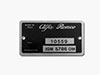 Targhetta Alfa Romeo 105.59 Giulia GTA 1300 Junior