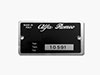 Targhetta Alfa Romeo 105.91 Spider Junior 1300