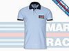 MARTINI RACING 1970s Polo Shirt light blue S