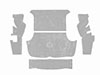 Set (5) boot rubber mats GT Bertone light grey