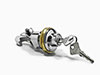Trunk lid chrome lock 750 / 101 Giulietta / Giulia SS