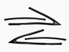 Set (2) front triangle window gaskets 365 GTB/4 Daytona