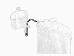 Radiator hose for 105 series (Rad.-Overflow container)