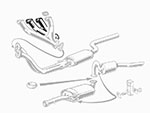 Exhaust manifold 2. + 3. cylinder 1600 - 2000 carburetor