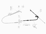 Cavo freno a mano posteriore 750 / 101 Spider