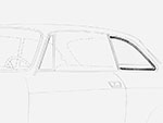 Rear side quarter window seal GT Bertone right or left