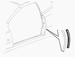 B-post rubber seal channel 916 Spider / GTV