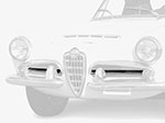 Coppia traversine presa aria 750 / 101 Giulietta Spider