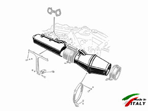 Cassoncino aspirazione alluminio Alfa Romeo TZ1