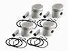 Serie (4) pistoni 1300cc 77,40mm (0,40) Lancia Fulvia