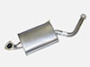 Centre exhaust muffler Spider catalytic conv. 1987 - 1990